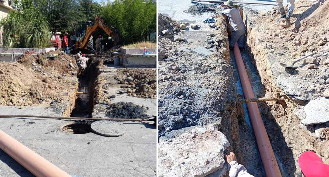 Inició COMAPA rehabilitación de drenaje sanitario en la colonia La Cañada