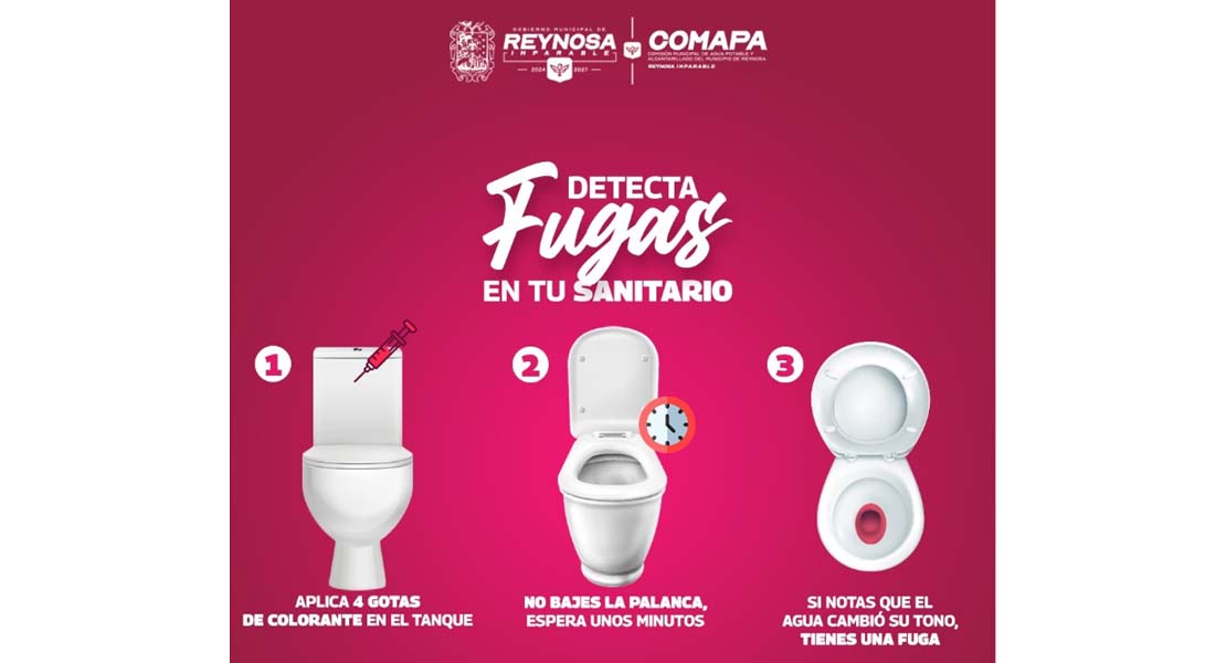 Recomienda COMAPA detectar fugas en sanitarios para evitar desperdicio de agua
