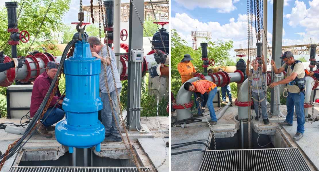 Fortalece COMAPA infraestructura sanitaria con instalación de bomba en Cárcamo 30