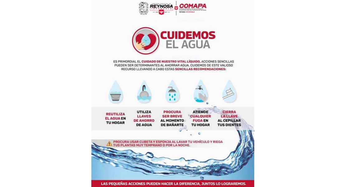 La COMAPA de Reynosa promueve el cuidado del agua con acciones sencillas para el hogar