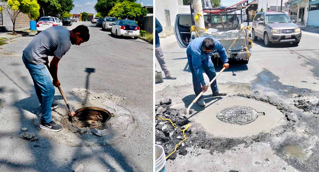 COMAPA de Reynosa fortalece la infraestructura sanitaria con instalación de brocales