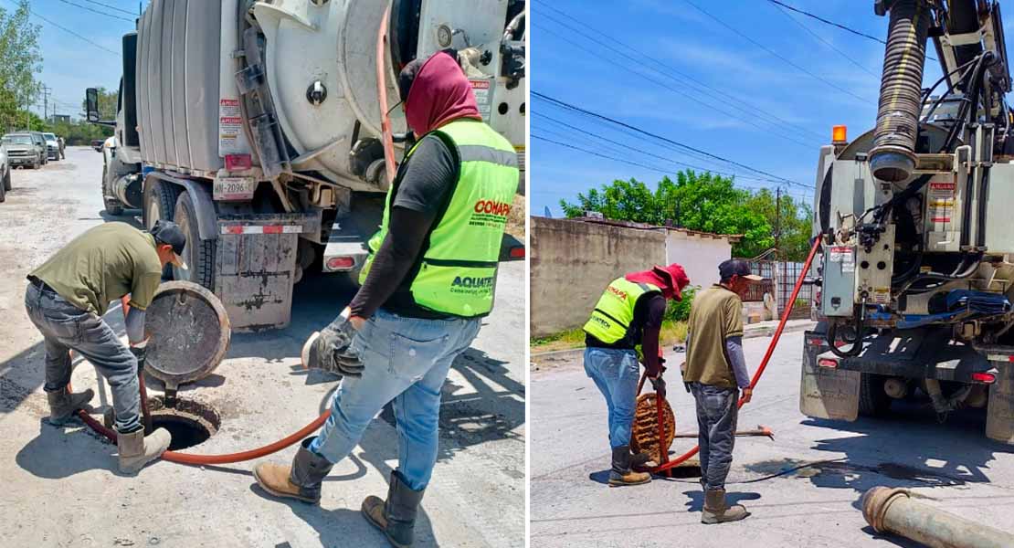 Realizó COMAPA de Reynosa trabajos de desazolve y mantenimiento en Riberas de Rancho Grande