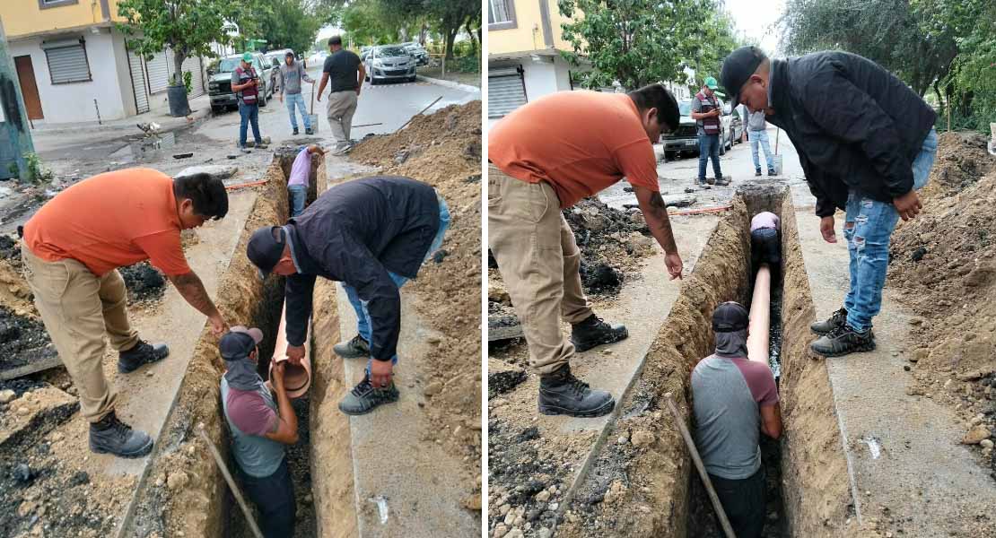 Rehabilita COMAPA drenaje sanitario en la colonia Narciso Mendoza